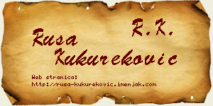 Rusa Kukureković vizit kartica